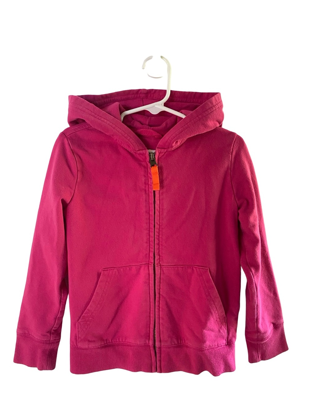 Primary Kids “Raspberry” Pink Hooded Zip Hoodie - 4T